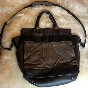 Rag & Bone Large Pilot Mocha Multi Leather Satchel